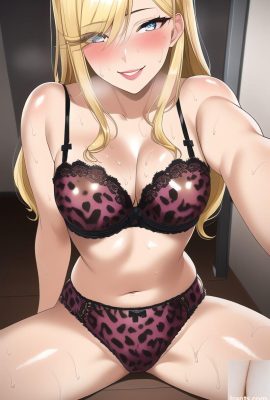 Blonde Mädchen in Dessous (KI-generiert)