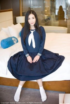 Model Wendy Ji Soo schlechte Schuluniform, rosa Ballettanzug (60P)
