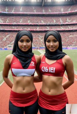 Hijabi-Cheerleaderin