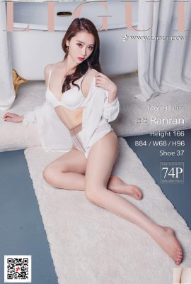 (LiGui Internet Beauty) 18.09.2017 Model Ranran High Heels aus weißer Seide, schöne Beine (75P)