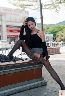 (Online-Sammlung) XiuRen-Modell-Xiao Ziyi Alice „Schwarzes seidengraues Kleid“ (Teil 2) (83P)