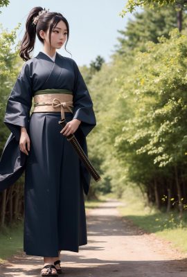 Ich bin eine kalte Samurai-Frau