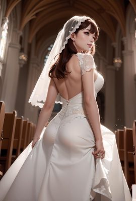 reinweißes Hochzeitskleid-2