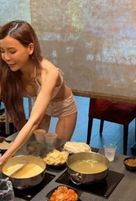 Das Hot-Pot-Restaurant versucht, mehr Kunden anzulocken, indem es den Bikini-Milchtopf kostenlos aufwertet!  ~Zheng Qi Kami (12P)