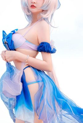 Unbekannter Cosplayer cosplayt Kokomi Bikini – Genshin Impact (21P)