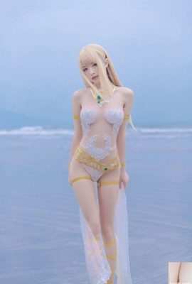 (Internet-Berühmtheit COSER) Likelihood Yuno Shimizu – Mary Rose White Bademode (33P)