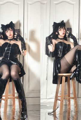 (Online-Sammlung) „Black Cat Leopard Female Sister“ des Wohlfahrtsmädchens Guo Mejiang, VIP Exclusive Full (48P