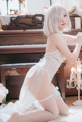 Hualing sexy weiße Seide Cosplay schöne Beine und Füße sexy Strümpfe Foto (19P)