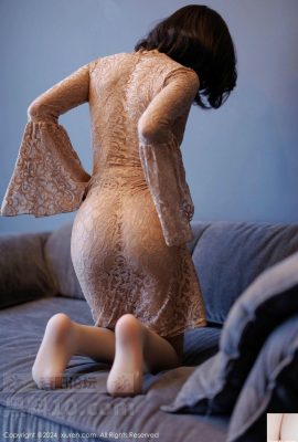 Das sexy helle Kleid der Göttin Xu Lizhi Booty aus ultradünner Fleischseide zeigt ihre anmutige Figur auf einem verführerischen Foto (27P)