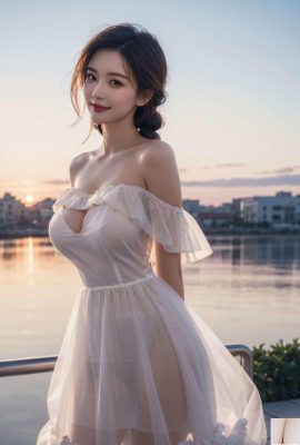 ★ Sijishe ★ White Cat Floating Girl (Sammlung) 1 – Mädchen im Hafen 1