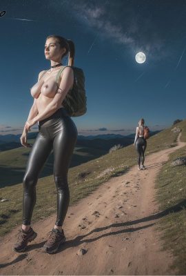 Badbro_Leggings Bergsteigen Mädchen