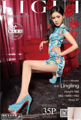 (Ligui Internet Beauty-Lingling) Sexy Cheongsam High Heels schöne Beine (36p)