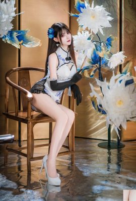 (Sammlung im Internet) Welfare Girl Mimi Hanyus „Blue and White Porcelain Cheongsam“ VIP Exclusive (28p)