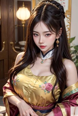 Mädchen im orientalischen Hanfu