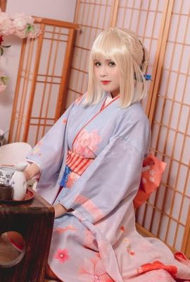 (Online-Sammlung) Pyoncos (ピオン) Cosplay Saber Kimono – FateGrand Order (34P)