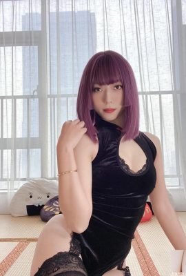 (Online-Kollektion) Money Lenglen – Hochgeschnittener Cheongsam-Spitzenrock (107P)